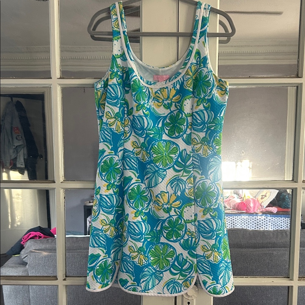 Lilly Pulitzer Vibrant Blue and Yellow Floral Dress